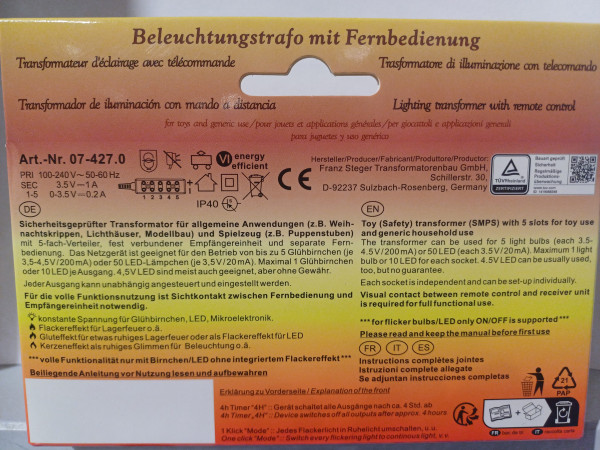 TRANSFORMATEUR 3,5 V -4,5 V