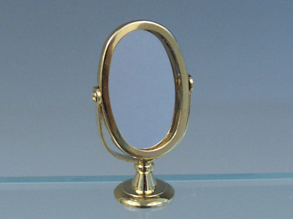 MIROIR SUR PIED OVALE EN LAITON