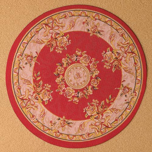 TAPIS ROND ROUGE