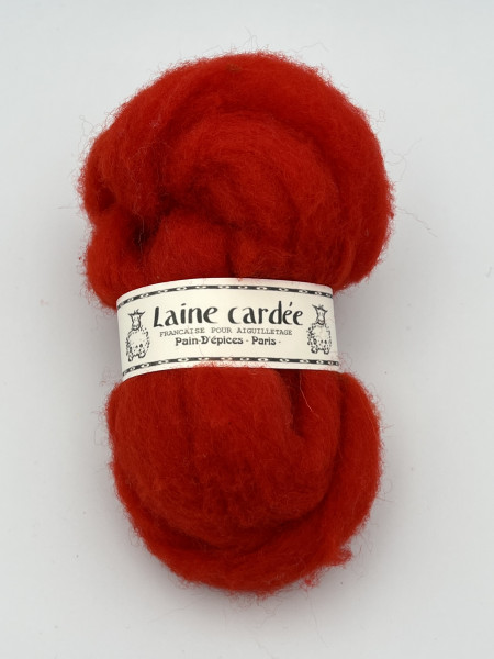 LAINE CARDÉE - COQUELICOT