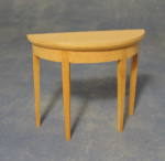 TABLE CONSOLE DEMI RONDE BOIS NATUREL
