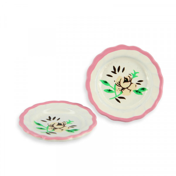 2 ASSIETTES FLEURIES