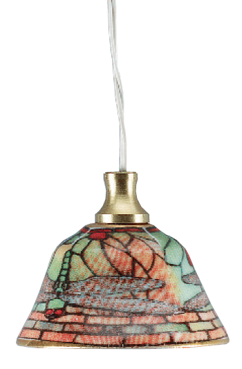 LAMPE 3,5V SUSPENSION PORCELAINE A MOTIFS