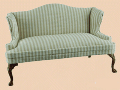 FAUTEUIL OU SOFA NOYER BEIGE RAYE