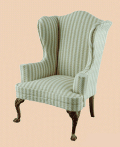 FAUTEUIL OU SOFA NOYER BEIGE RAYE