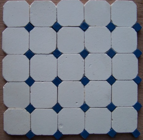CARRELAGE BLANC AVEC CABOCHON