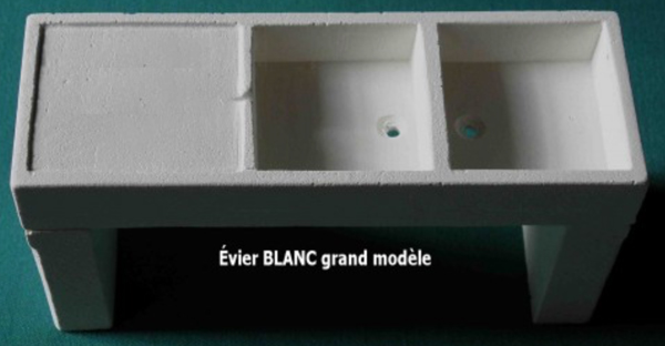 EVIER BLANC SIMPLE OU DOUBLE