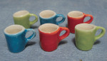 LOT DE 6 MUGS COLORÉS