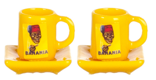 LOT DE 2 TASSES BANANIA