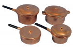 LOT 4 CASSEROLES CUIVRE