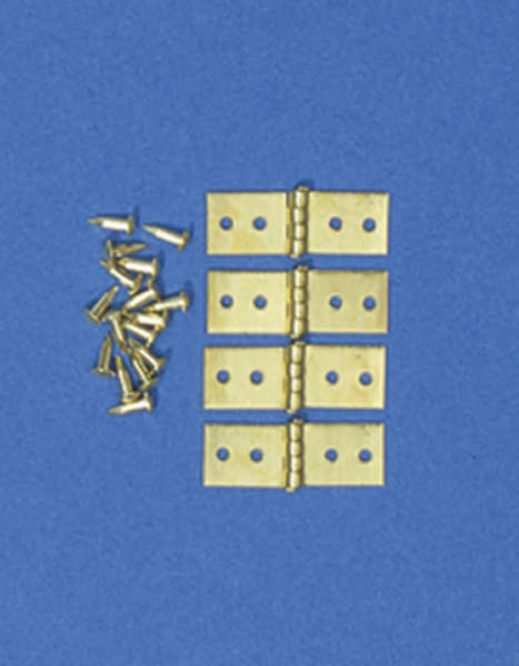 LOT DE 4 CHARNIERES EN METAL (1,9x0,5cm)