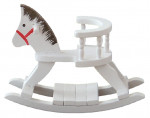 CHEVAL A BASCULE BOIS BLANC