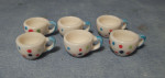LOT DE 6 TASSES DECOREES