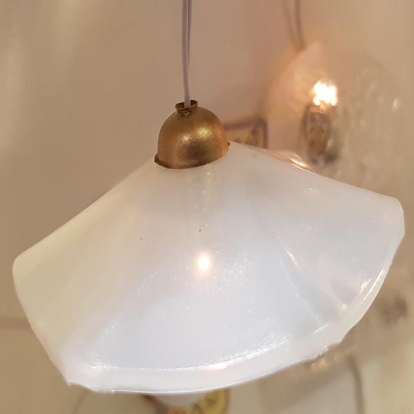 LAMPE SUSPENSION EFFET VERRE DEPOLI