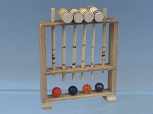 JEU DE CROQUET EN BOIS