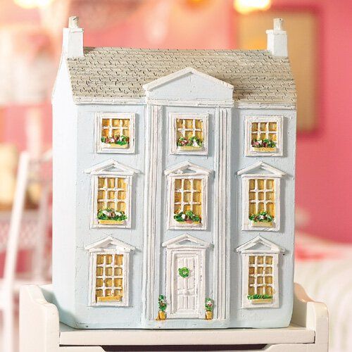 PETITE MAISON MINIATURE DOMINANTE BLEUE