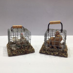 PETITE CAGE AVEC POULE OU LAPIN