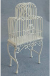 CAGE A OISEAUX METAL BLANC