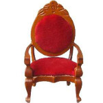 CHAISE TISSUS ROUGE TON MERISIER