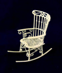 ROCKING-CHAIR METAL BLANC