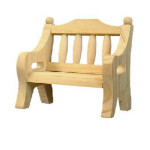 BANC DE JARDIN EN BOIS BRUT