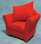 FAUTEUIL TISSUS ROUGE