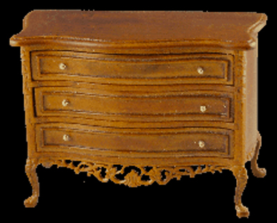 COMMODE LOUIS XV 3 TIROIRS MERISIER