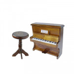 PIANO BRUN AVEC TABOURET