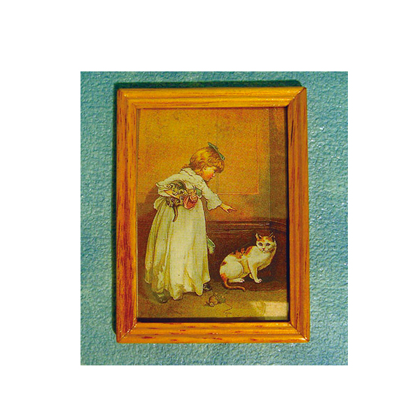 TABLEAU ENFANT AVEC CHAT