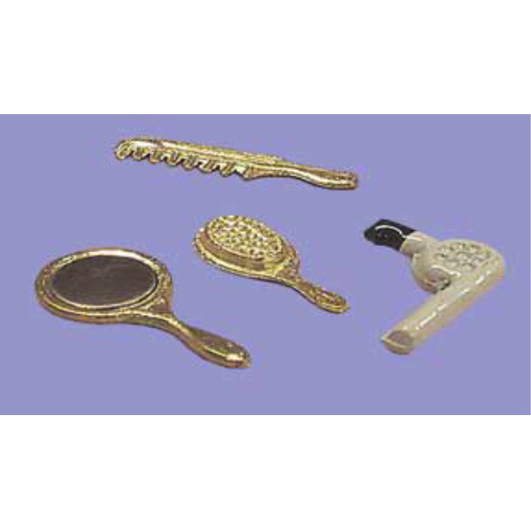 SET PEIGNE - BROSSE - MIROIR - SECHE CHEVEUX