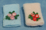 LOT DE 2 SERVIETTES DECOREES
