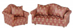 FAUTEUIL OU CANAPE TISSUS TON ROSE