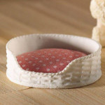 PANIER CHIEN METAL BLANC