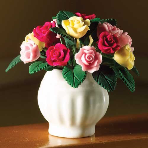 BOUQUET DE ROSES D'ETE (VASE)