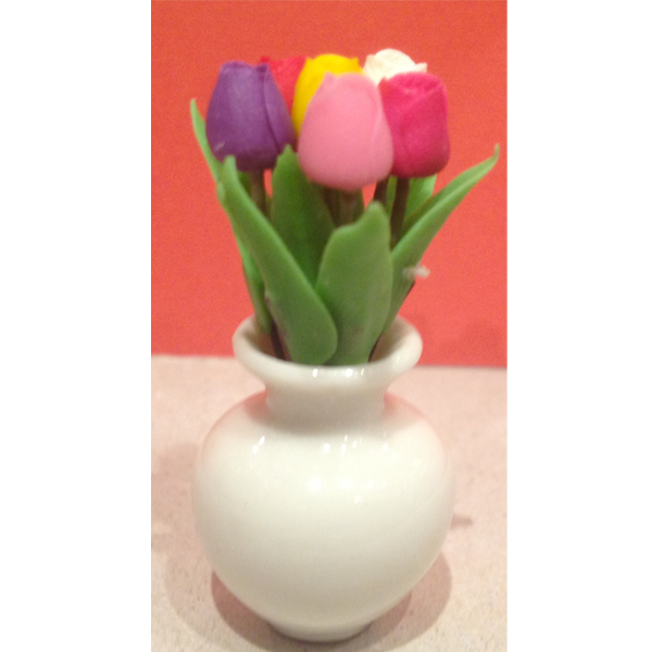FLEURS VASE BLANC