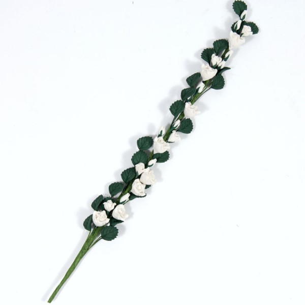 TIGE GRIMPANTE FLEURS ROSES BLANCHES