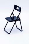 CHAISE METAL PLIANTE NOIRE