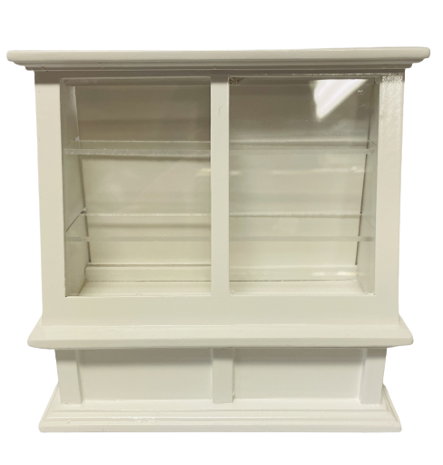 COMPTOIR VITRINE BOIS BLANC