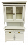 VAISSELIER BLANC RAINURE DORE
