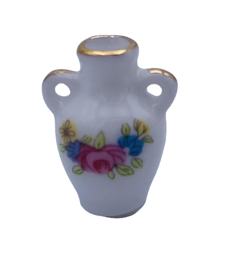 VASE EN PORCELAINE MOTIF FLEUR