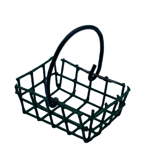 PANIER EN METAL VERT