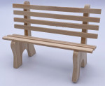 BANC DE JARDIN BOIS BRUT