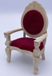 FAUTEUIL TISSUS ROUGE