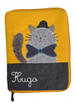 PROTÈGE CARNET DE SANTE BRODÉ - CHAT FERNAND