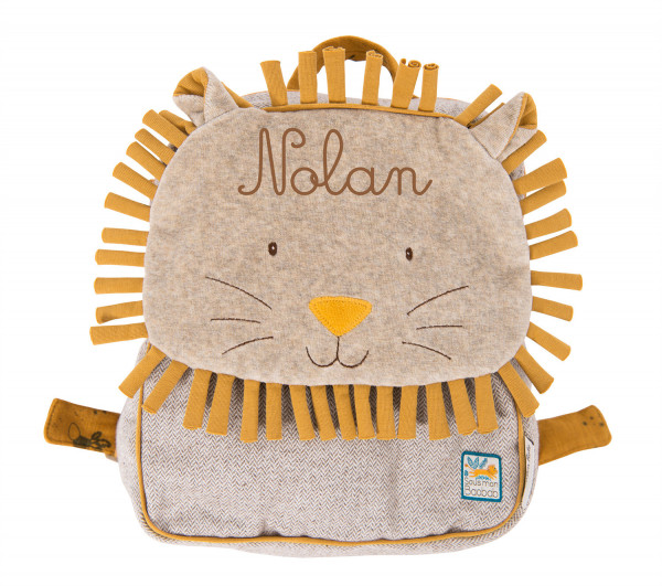 SAC À DOS BRODÉ (LION - ELEPHANT - GIRAFE)
