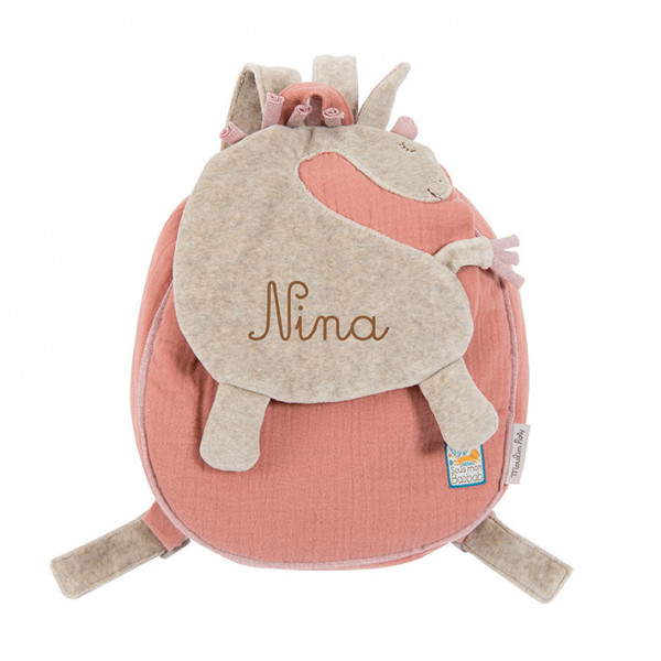 SAC À DOS BRODÉ (LION - ELEPHANT - GIRAFE)