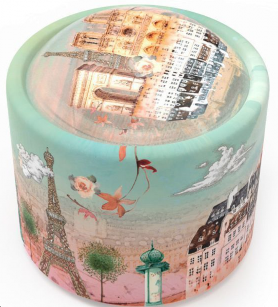 Boîte à musique animée « Brilly » sur le thème de Paris - La vie en rose