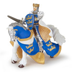 LE ROI ARTHUR SUR SON CHEVAL BLEU