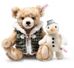 STEIFF - TEDDY AVEC BONHOMME DE NEIGE