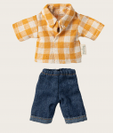 MAILEG - CHEMISE VICHY JAUNE ET PANTALON